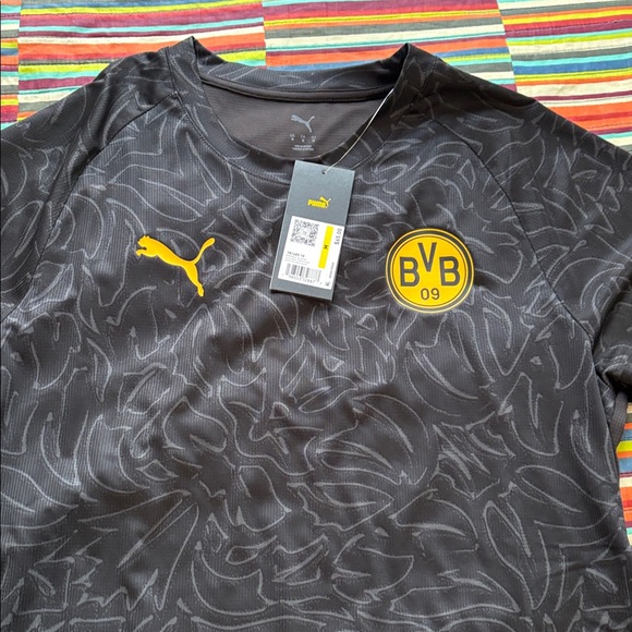 Puma Black and Yellow BVB 09 Graphic Tee size medium new tags - Picture 2 of 15